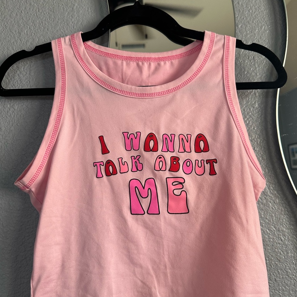 Pink Graphic Tank Top